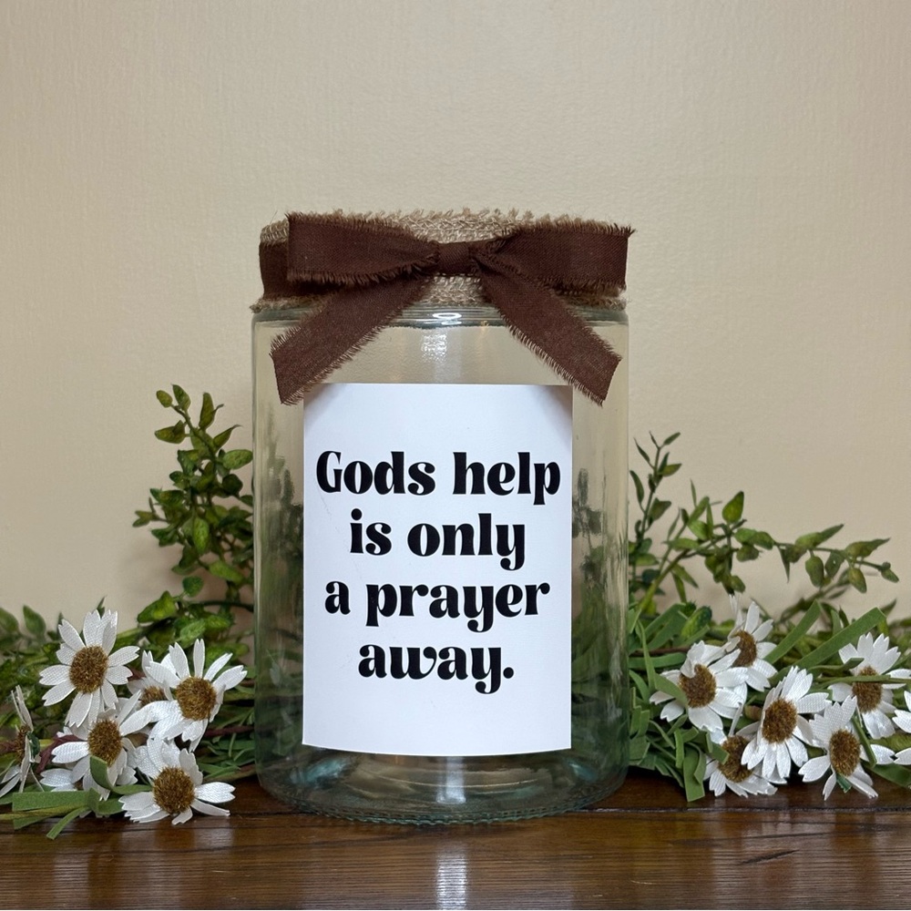Prayer Jar - Christian Gift - Christian Home Decor - Spiritual Tool- Faith Gift